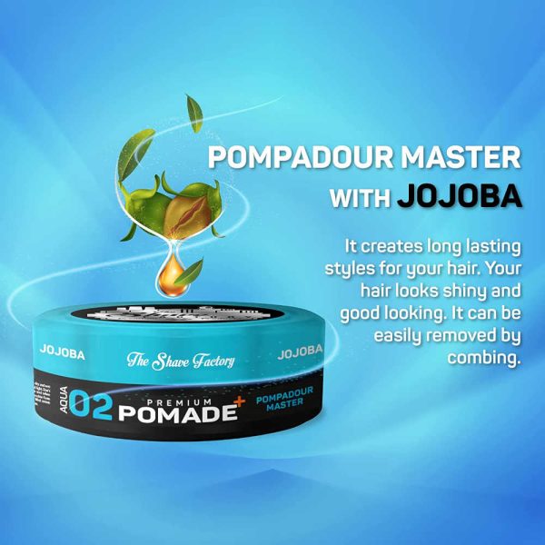 The Shave Factory Hair Styling Series - 02 Pompadour Master Premium Pomade With Jojoba - 150 mL