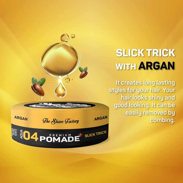 The Shave Factory Hair Styling Series - 04 Slick Trick Premium Pomade With Argan - 150 mL