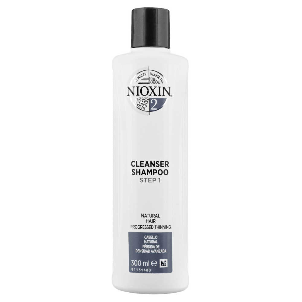 Nioxin System #2 - Cleanser Shampoo - 300 mL - Natural Hair.  Progressed Thinning.