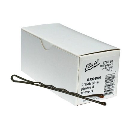 Flair Bobby Pins Brown 2" - 1/2 lbs. Box - 172B-02