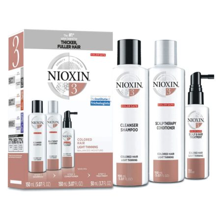 Nioxin System Kit #3 - Thinning and/or thin hair, colored and chemically treated.