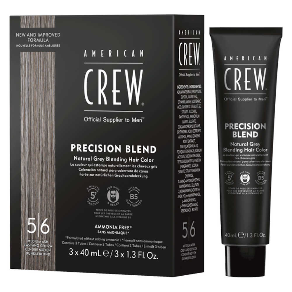 American Crew Precision Blend Colour - Natural Grey Coverage - Medium Ash - 3 x 40 mL