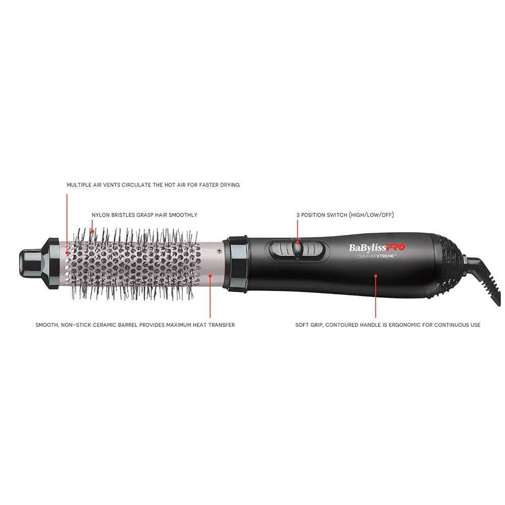 BaBylissPRO Hot Air Styler 1-1/4" (32 mm) - Non-stick Ceramic Barrel - BAB21000NC