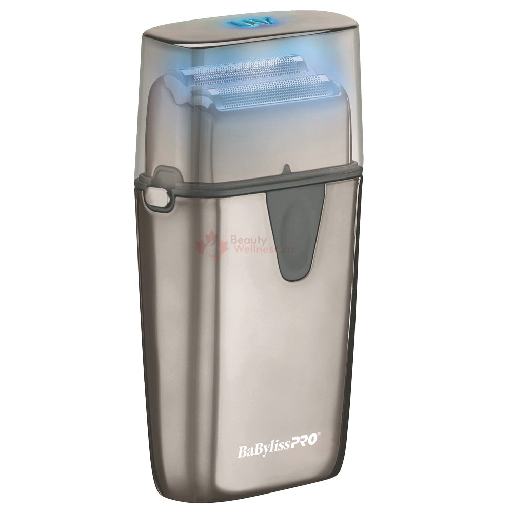 BaBylissPRO UVfoil Double Foil Shaver - UV-disinfecting Metal Foil Shaver - FXLFS2