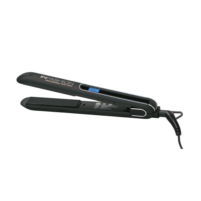 Infashion Professional Flat Iron Hair Straightener - Black  1" - AET2003-BK