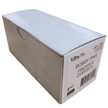 Dannyco ½ lb. box Bobby Pins - Black - 2 ¾" - Long Straight - BP-L-STR