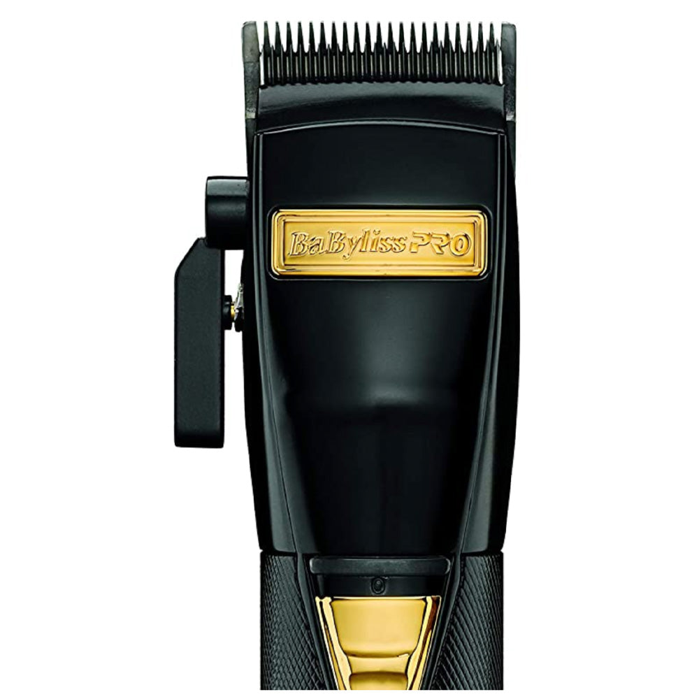 BaBylissPRO BlackFX Metal Lithium Hair Clippers - For Cutting All Hair Types - Cord/Cordless High-Torque Brushless Motor - FX870BN