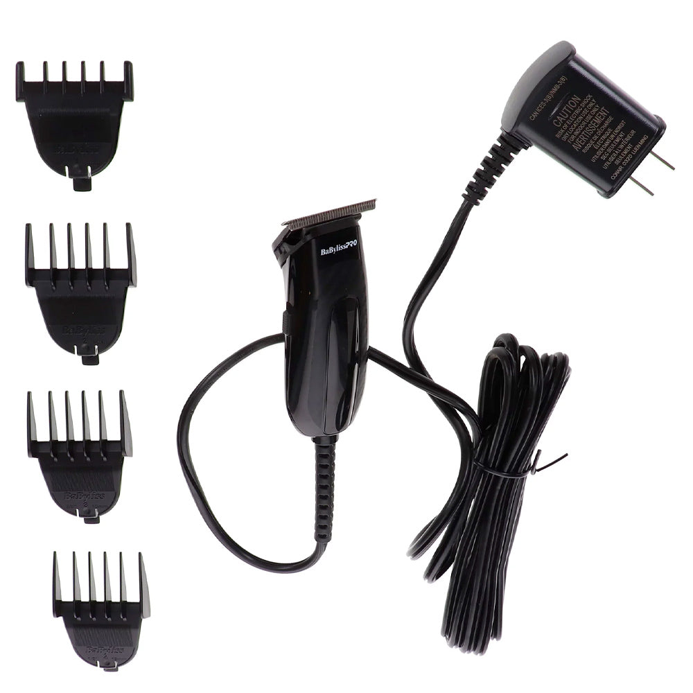 BaBylissPRO ETCHFX Lightweight Corded Hair & Beard Trimmer with 4 Snap-on Guide Comb Gurards - Small & Powerful - FX69Z