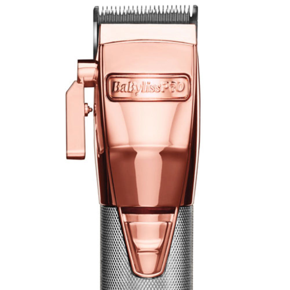 BaBylissPRO RoseFX Metal Lithium Clipper - For Cutting All Hair Types - Cord/Cordless High-Torque Brushless Motor - FX870RG