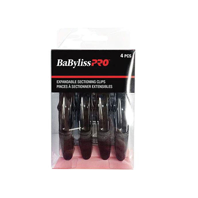 BaBylissPRO Expand Clips Black 4 pc