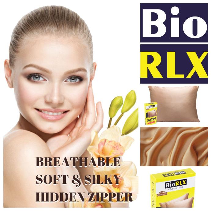 BioRLX Satin Pillow Case Cappuccino - 100% Polyester Satin