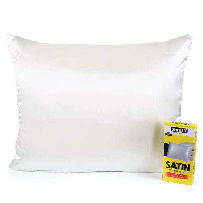 BioRLX Satin Pillow Case White - 100% Polyester Satin