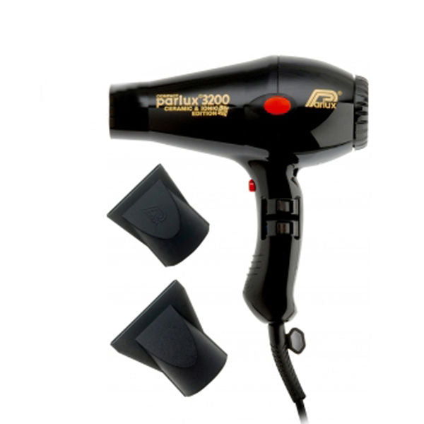 Parlux 3200 PLUS Hairdryer - Black - Extra Powerful Airflow - Made in Italy
