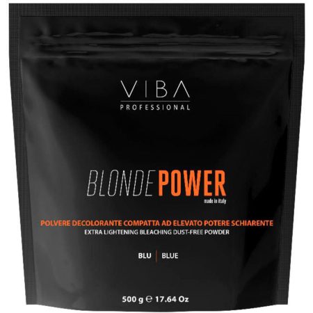 Viba Blue Powder Bleach - Blonde Power - Dust-Free - Made in Italy - Extra Lightening - 500 g | 17.64 oz. - For Professional Use