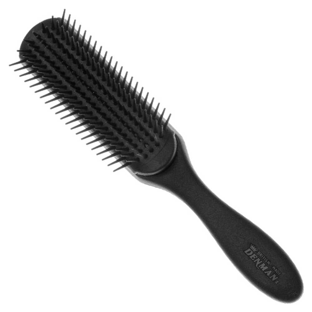 Denman Original 7 Row Brush - All Black - DE-3MC