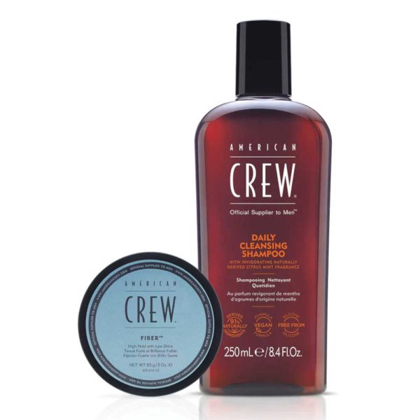 American Crew Fiber & Daily Cleansing Shampoo - Men's Grooming Gift Set