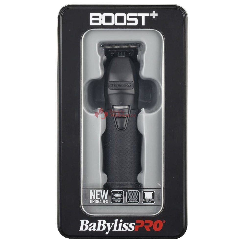 BaBylissPRO FX Matt Black Boost+ Hair & Beard Trimmer - FX787BP-MB with DLC Fade Blade - Rubber Grip - Improved Torque and Battery