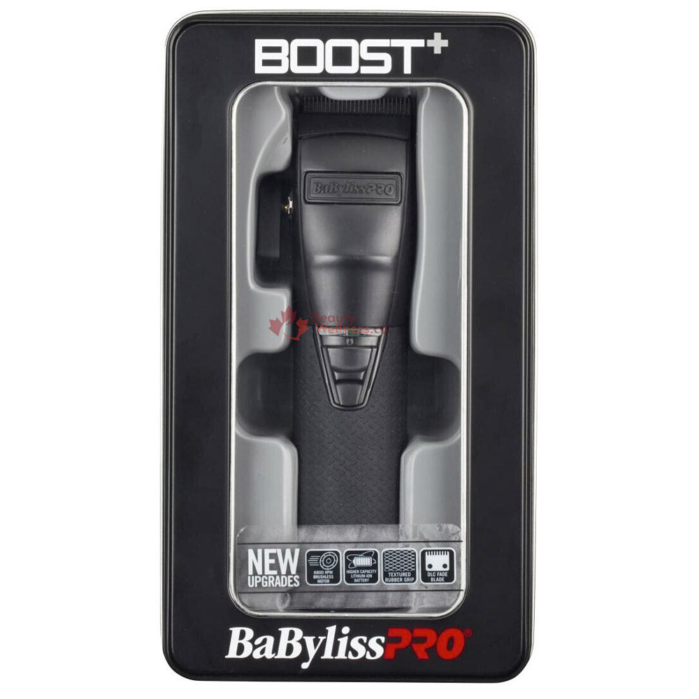 BaBylissPRO FX Matt Black Boost+ Hair Clippers - FX870BP-MB with DLC Fade Blade - Rubber Grip - Improved Torque and Battery