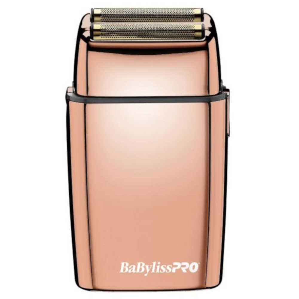 BaBylissPRO RoseFX Metal Double Foil Shaver - For Extra-Close Shave On Face, Neck, and Hairline - FXFS2RG
