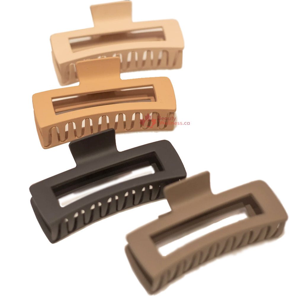 Framar King Klaw Hair Clips - Neutral - 4 Pack - Rubberized Matte Finish