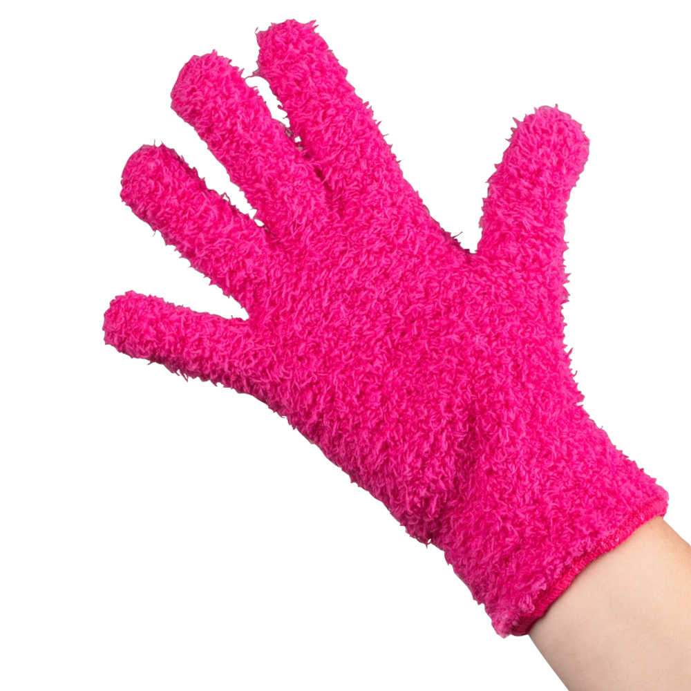 Framar Bleach Blender Gloves - Pack of 2 Microfibre Gloves (Black and Pink) - GLV-BB-2PK