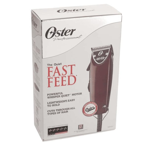 Oster Fast Feed Adjustable Pivot Motor Hair Clippers 76023-510 -  Adjustable Steel Blade Adjusts Between Sizes 000 and 1 - 4 Guide Combs