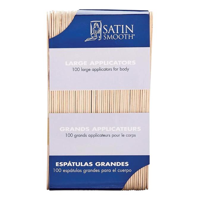 Satin Smooth Wood Applicators Large 100 pc
