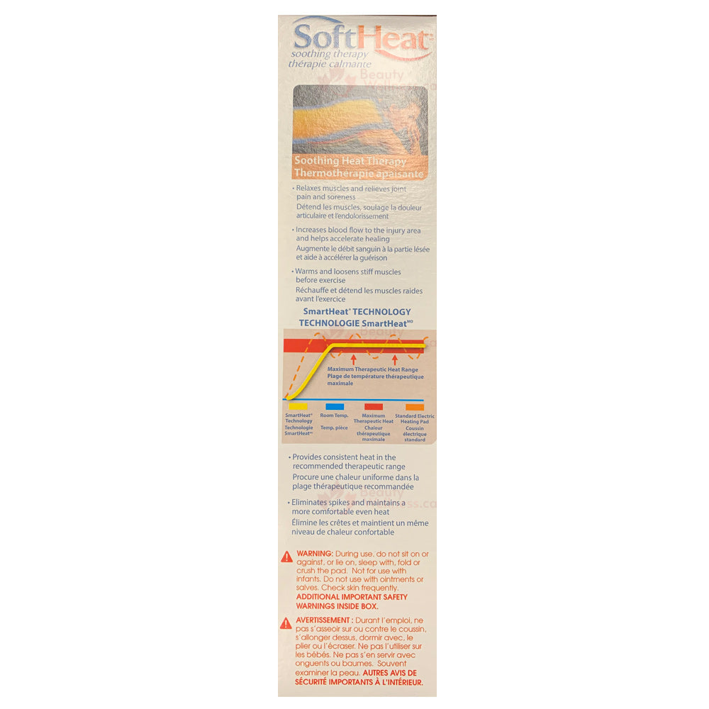 SoftHeat Soothing Therapy Heating Pad - 12" x 24" - Moist or dry with 10 ft cord and limited 5 year warranty