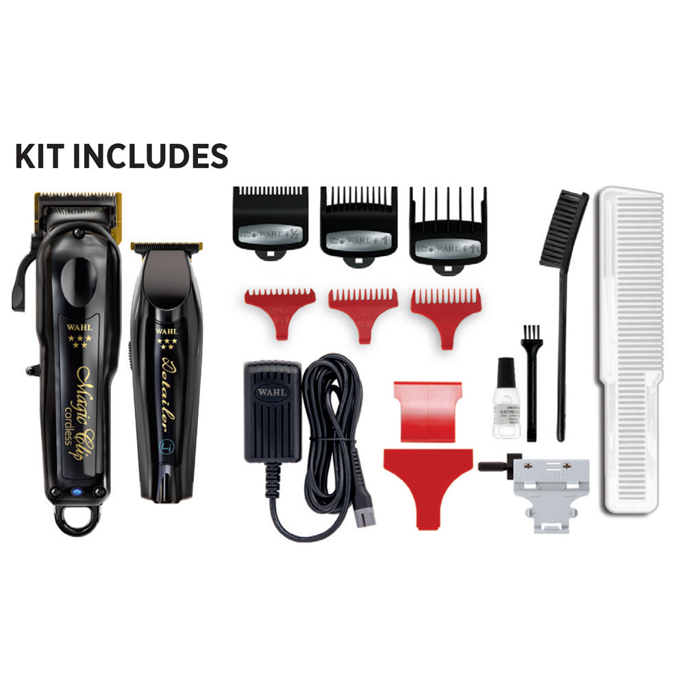 Wahl 5 Star Cordless Barber Combo - Magic Clip Hair Clippers and Detailer Li Hair & Beard Trimmer - 56458