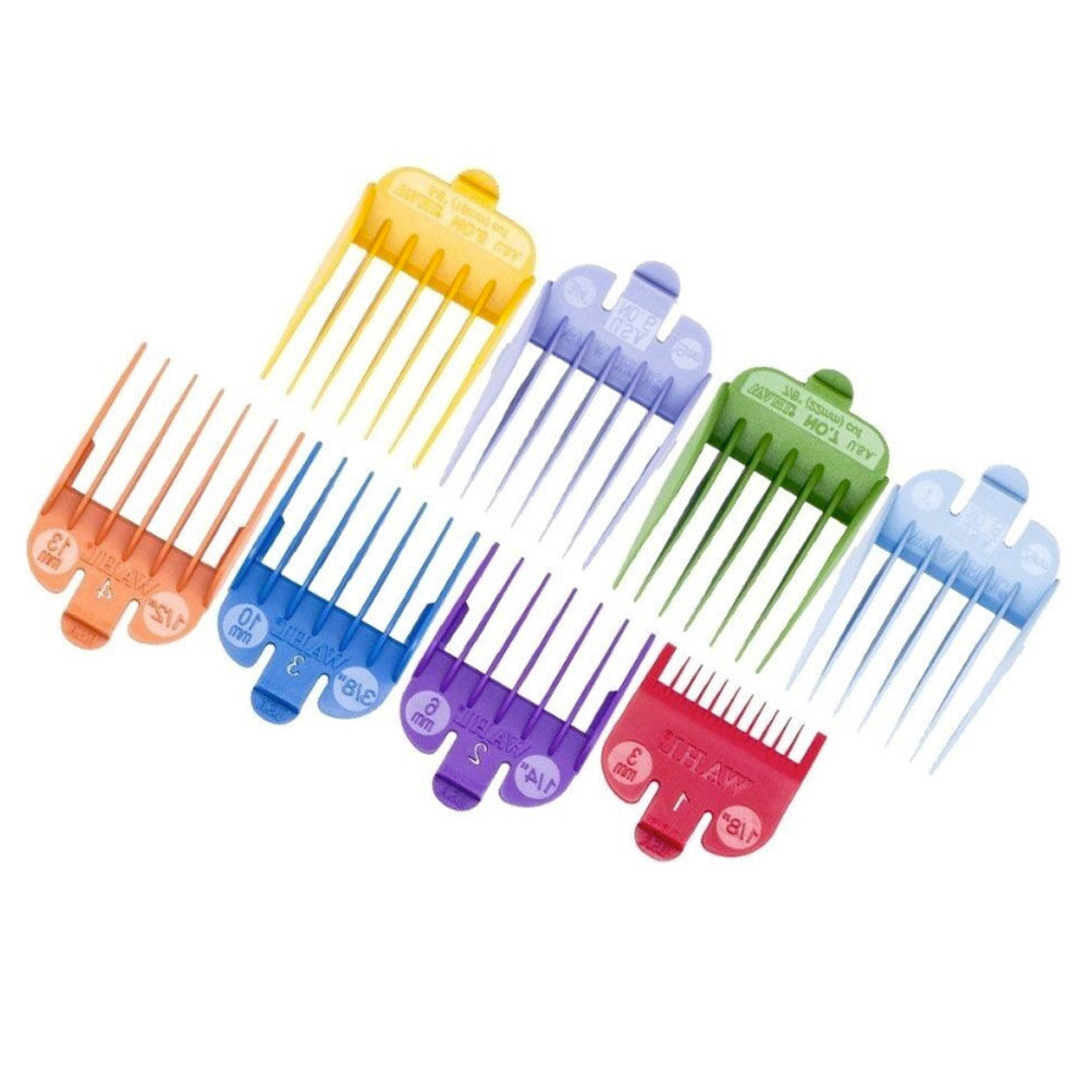 Wahl Hair Clipper Guide Set - Color Coded 8 Pack Set with Organizer