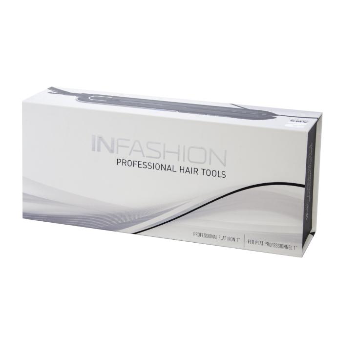 Infashion Professional Flat Iron Hair Straightener - Black  1" - AET2003-BK