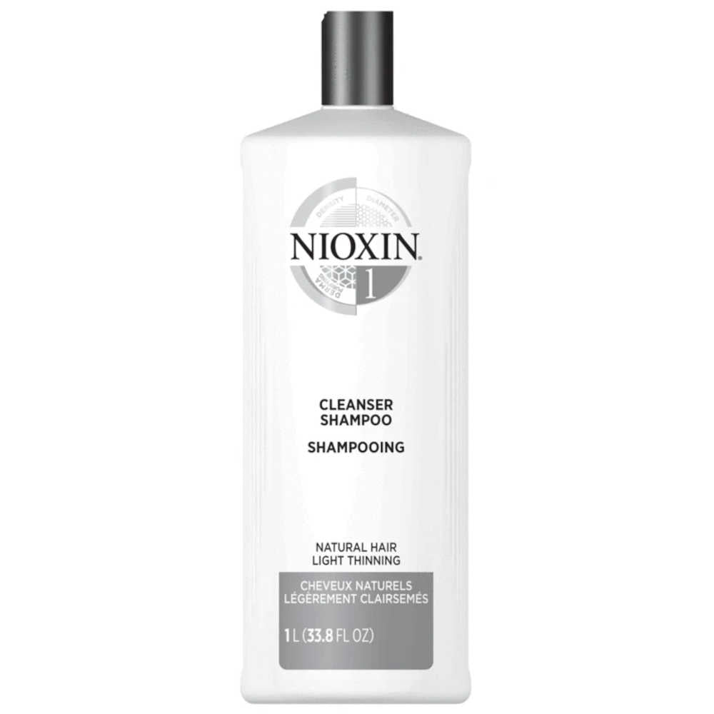 Nioxin System #1 - Cleanser Shampoo - 1 Litre - Natural Hair. Light Thinning.