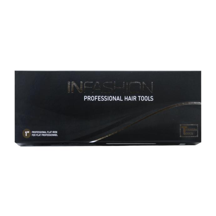 Infashion Titanium Touch Flat Iron Black 1"