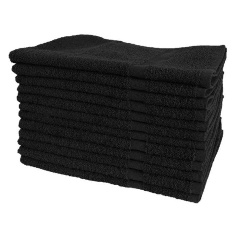 1 (one) Dozen Towels Bleach Proof Black