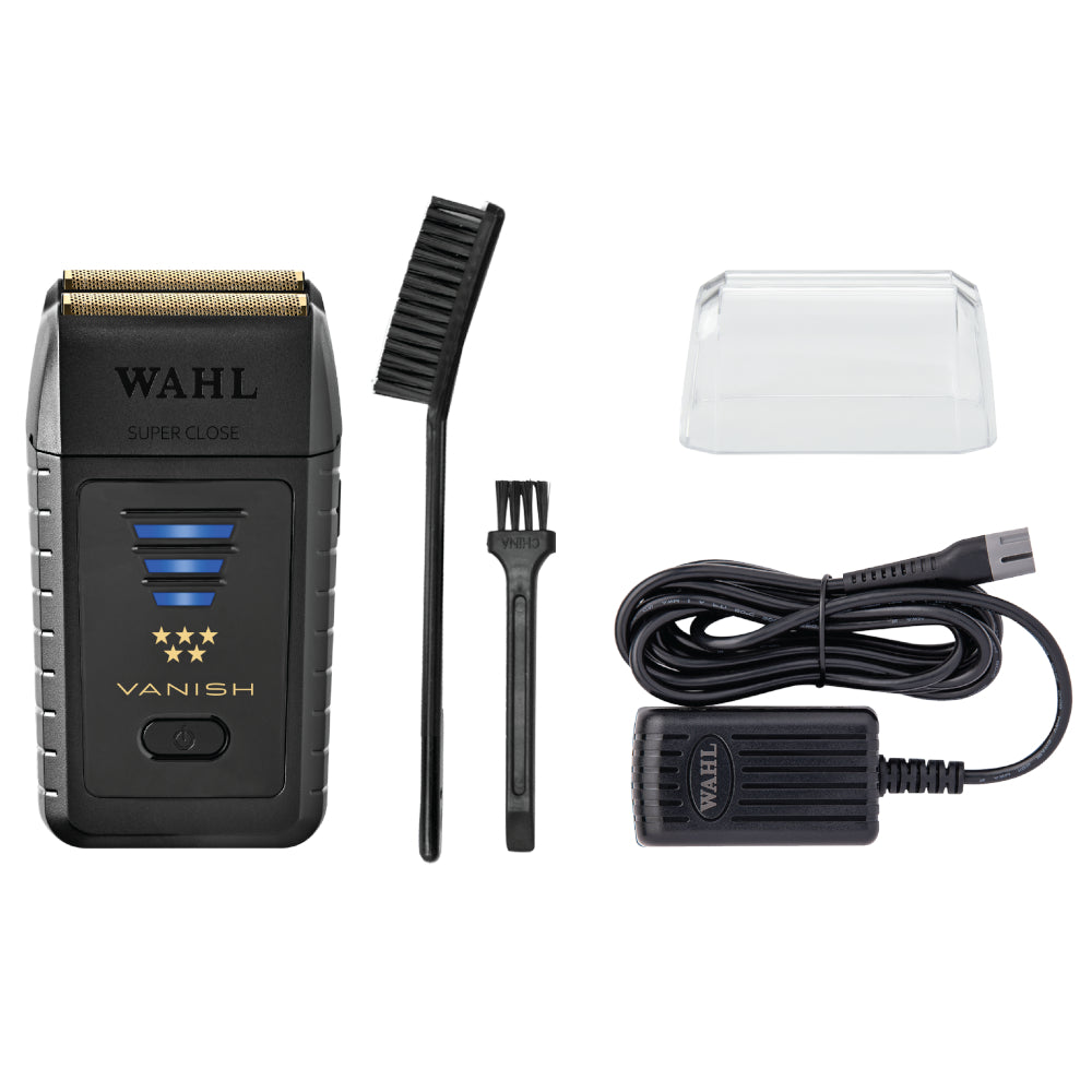Wahl 5 Star Cord/Cordless Vanish Shaver - #55595 - LED Gauge and Double Foil with Suspension System