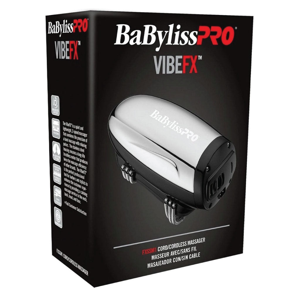 BaBylissPRO VibeFX Massager - FXSSM1 - Cord-Cordless - SILVER