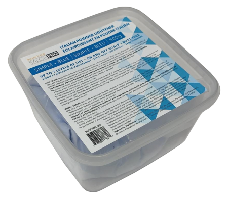 Salon Pro simple Italian Blue Powder Bleach 500g