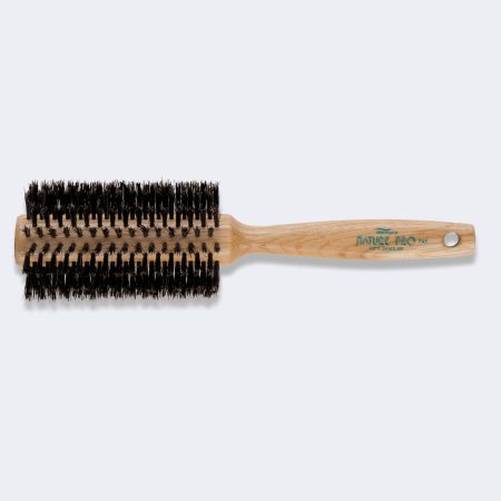 DANNYCO CIRCULAR OAK WOOD BRUSH WITH BOAR BRISTLES, EXTRA-LARGE, SIXTEEN ROWS - 745C