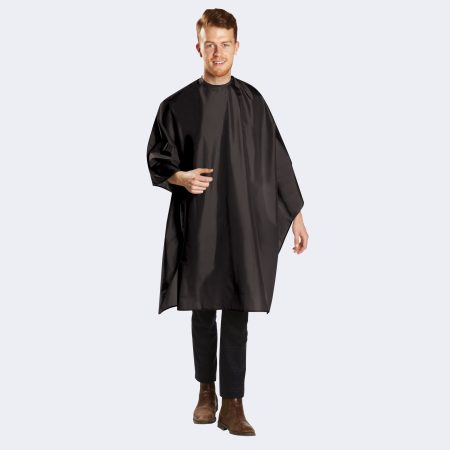BabylissPro DELUXE CUTTING CAPE Black with snaps - BES360SNBKUCC