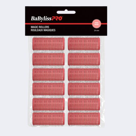 BabylissPro SELF-GRIPPING “MAGIC” ROLLERS (PINK, 24 MM)