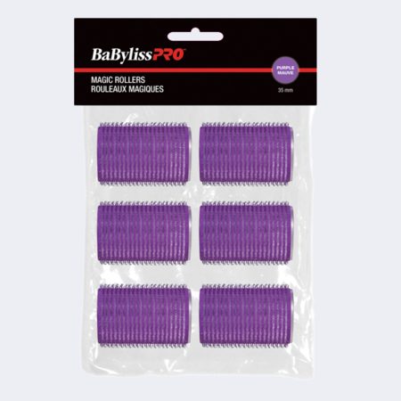 BabylissPro SELF-GRIPPING “MAGIC” ROLLERS (PURPLE, 35 MM)
