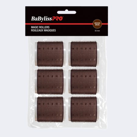 BabylissPro SELF-GRIPPING “MAGIC” ROLLERS (BROWN, 55 MM)