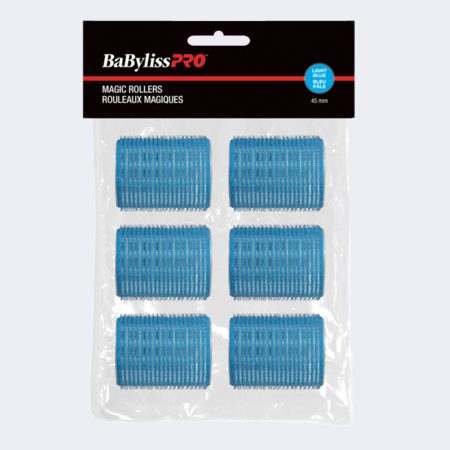 BabylissPro SELF-GRIPPING “MAGIC” ROLLERS (LIGHT BLUE, 45 MM)