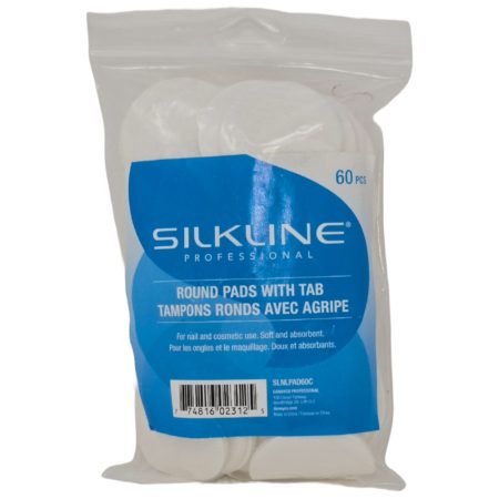 Silkline Round Pads W/ Tab 60 Pc