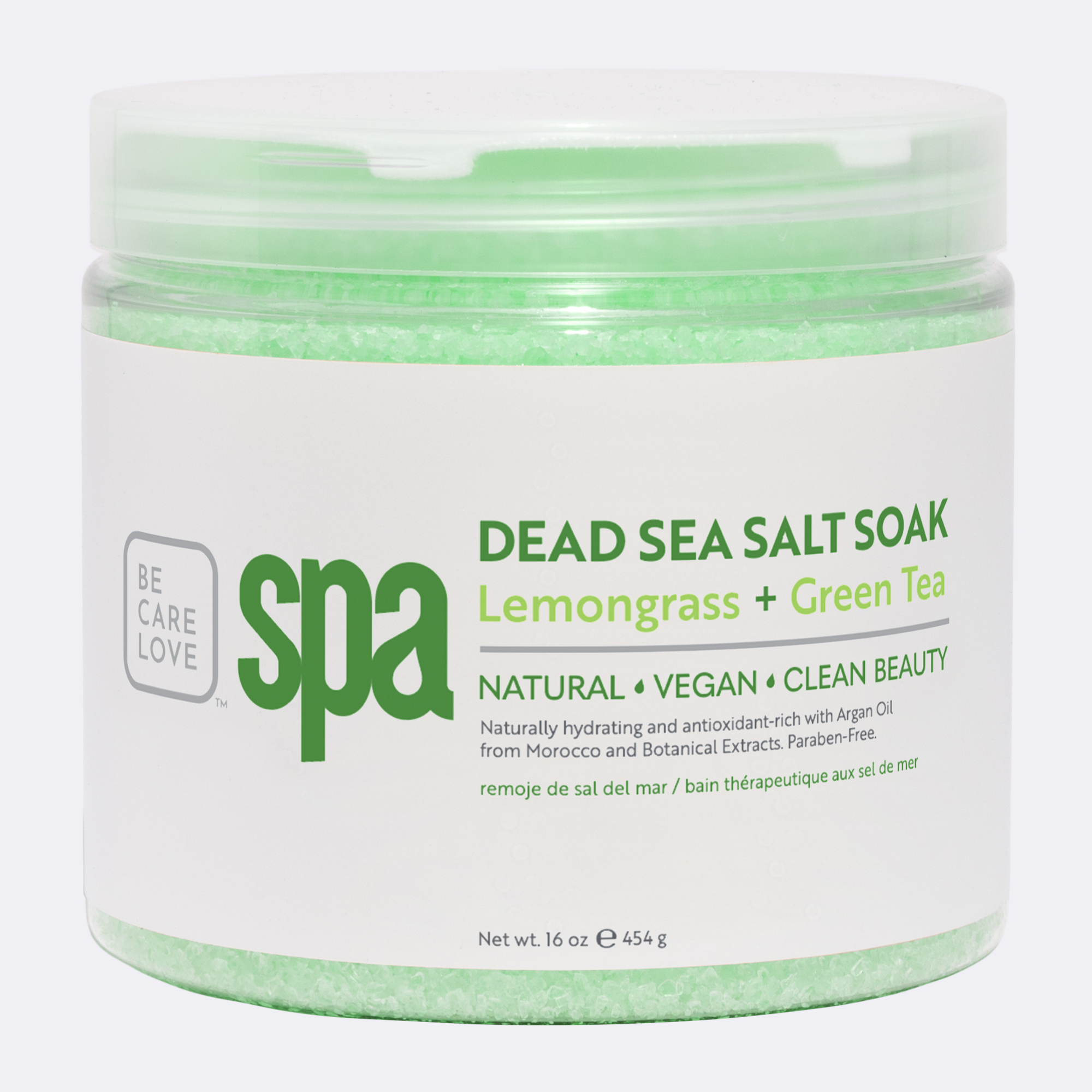 BCL DEAD SEA SALT SOAK (16 OZ.) LEMONGRASS + GREEN TEA