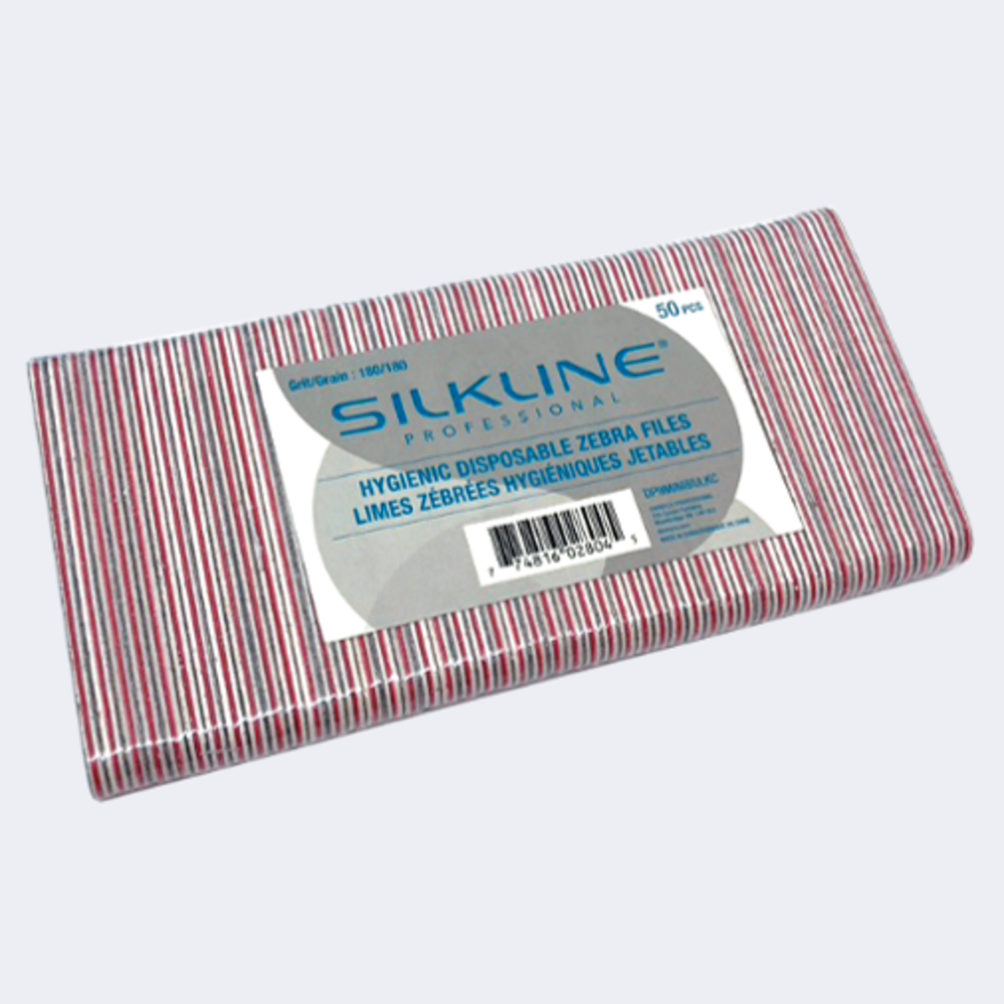 Silkline Disposable  MINI ZEBRA NAIL FILES 180/180 - 50pcs