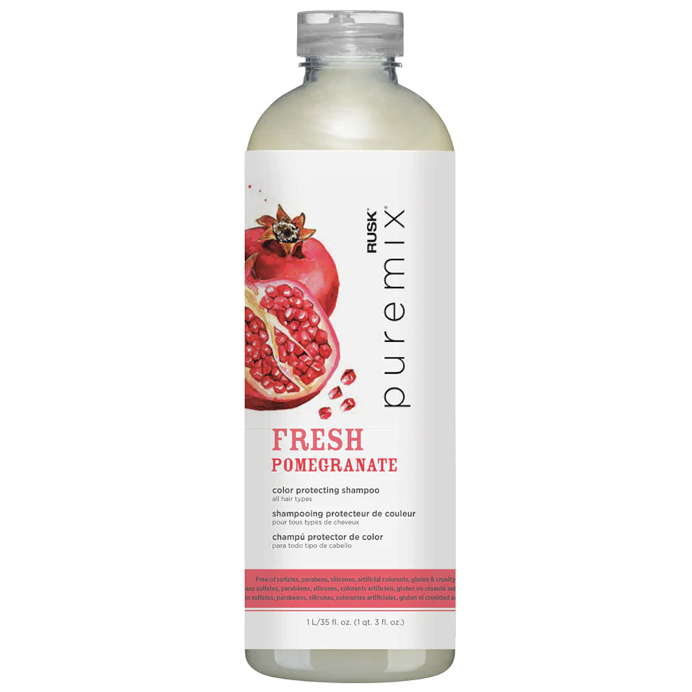 Rusk Puremix Color Protecting Shampoo - Fresh Pomegranate - 1 L - 35 oz.