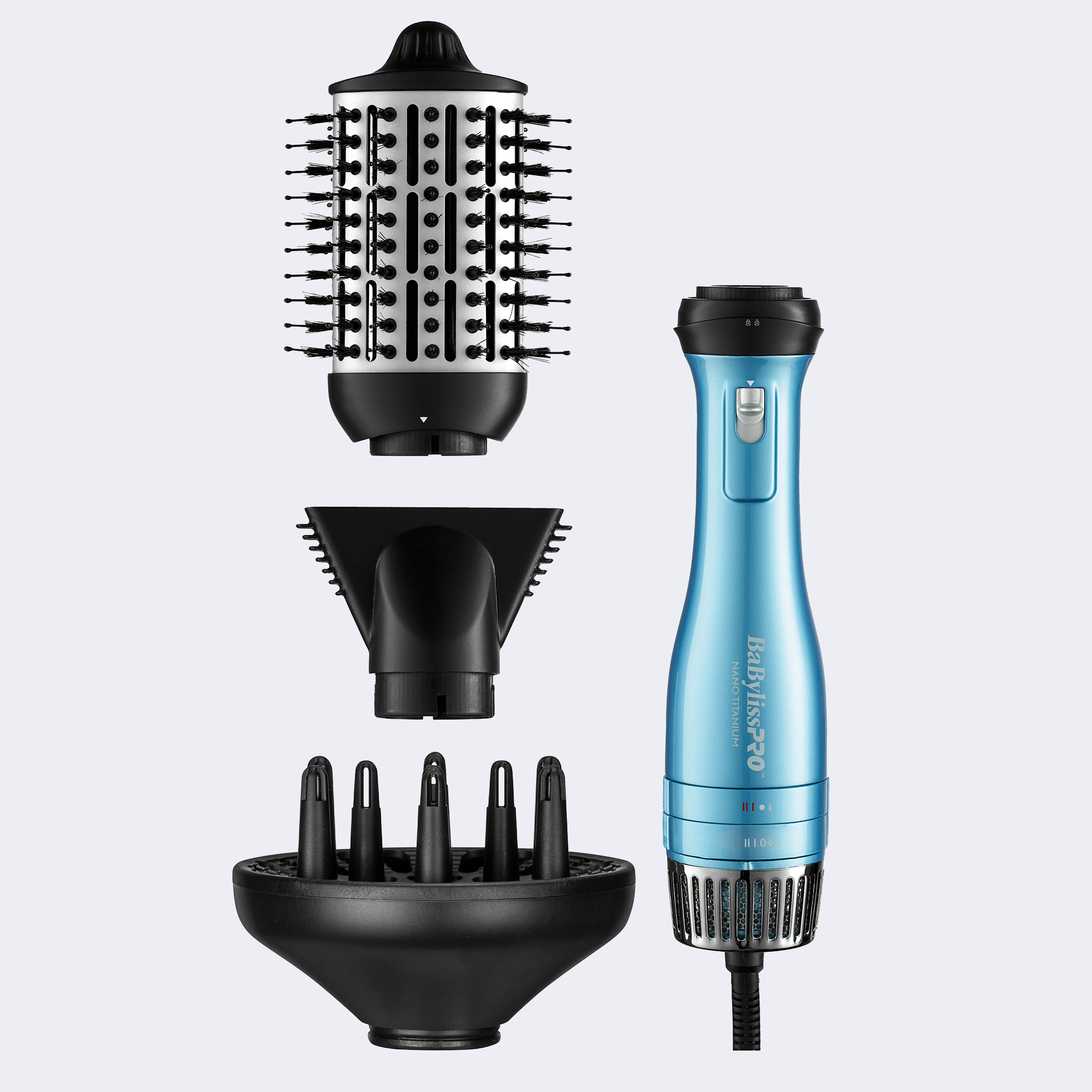 BabylissPro NANO-TITANIUM DETACHABLE 3-IN-1 HOT AIR BRUSH