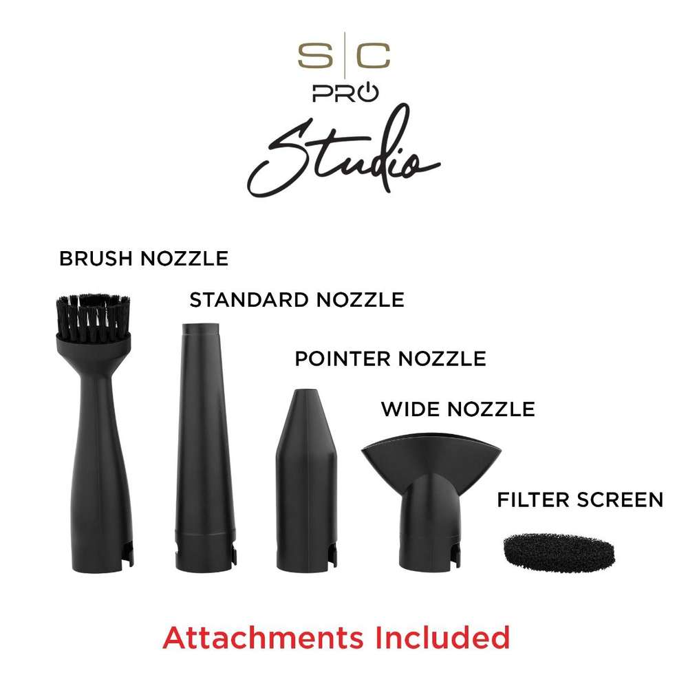 StyleCraft STUDIO - LIGHTWEIGHT CORDED SHOP BLOWER WITH MULTIPLE NOZZLE ATTACHMENTS