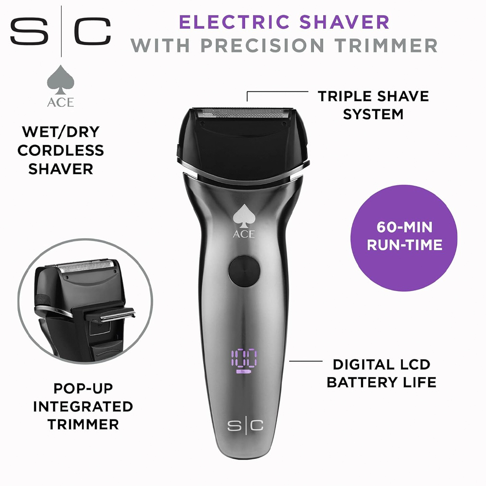 StyleCraft ACE BARBER BUNDLE – PROFESSIONAL TRAVEL CASE WITH HAIR DRYER, CLIPPER, TRIMMER, AND SHAVER INCLUDED